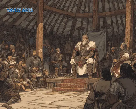 Bayundur Khan in His Hall