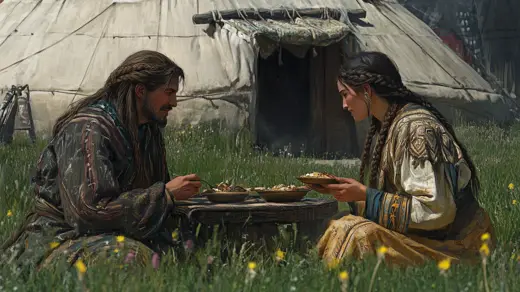 Cuman Couple Eating