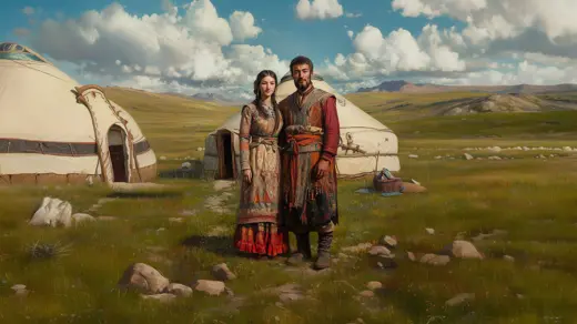 Kipchak Couple before the Yurt